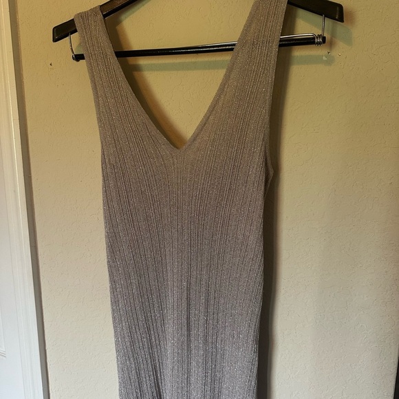 Zara Shimmering Silver Knit Top - Picture 8 of 8